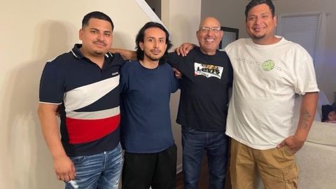 Francisco Zúñiga, con parte de su familia en Georgia. Foto: Cortesía.