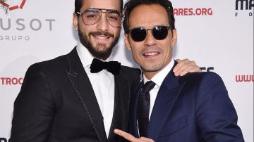 Maluma y Marc Anthony en la "Maestro Cares Third Annual Gala Dinner" en nueva York.