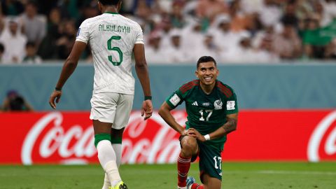 Orbelín Pineda con México en el Mundial Qatar 2022.