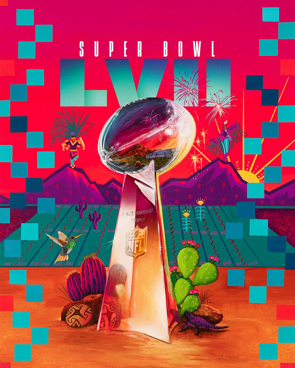 El boleto del Super Bowl incluye danzantes Azteca y Fancy Shawl. /Cortesía NFL