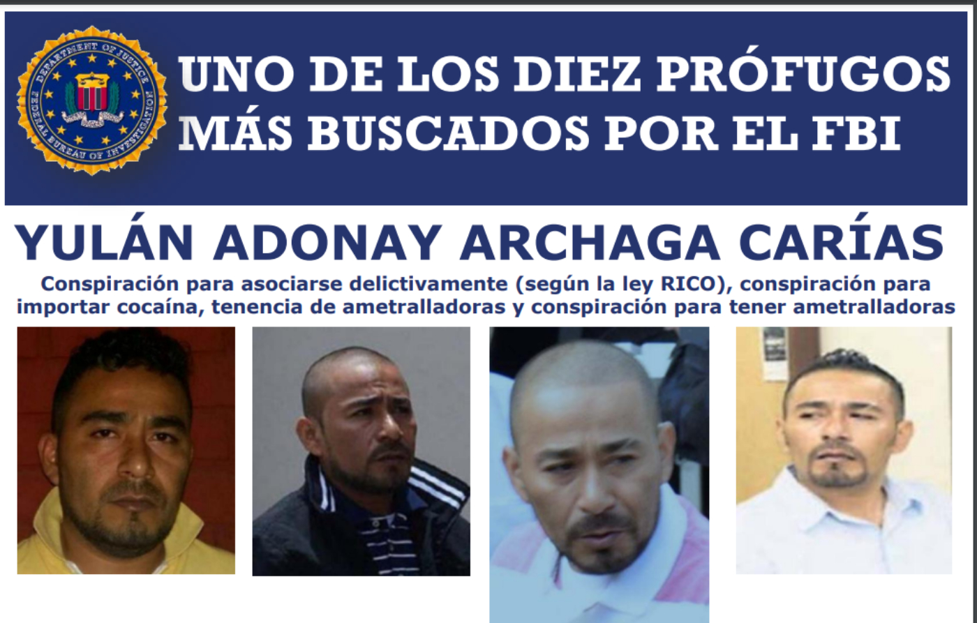 Yulan Adonay Archaga Carias, el presunto líder de la MS-13 en Honduras.