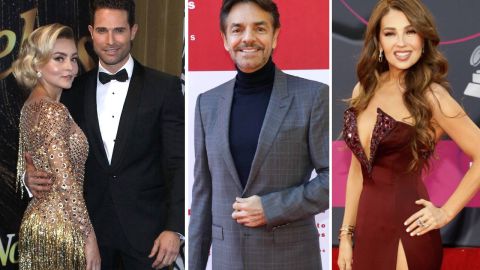 Famosos como Angelique Boyer, Sebastián Rulli, Eugenio Derbez y Thalía celebran Día de San Valentín.