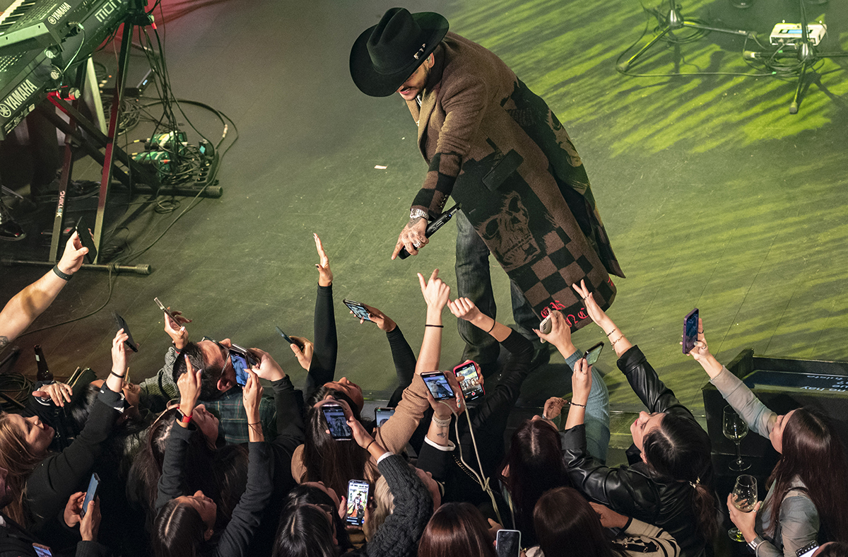 Christian Nodal in his showcase in Madrid