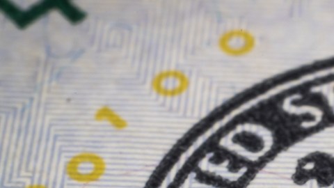 Imagen del sello de la Reserva Federal impreso en un billete.