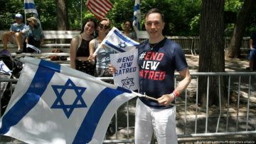 Protestas contra el antisemitismo en Nueva York en 2022.