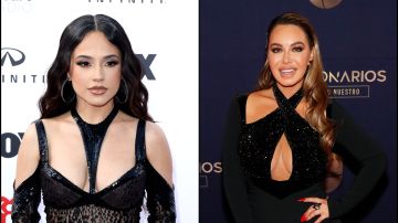 Becky G en los iHeartRadio Awards 2023 y Chiquis Rivera en un evento de Univision en 2022.