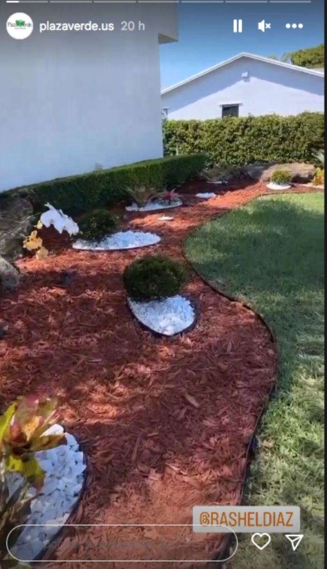 El jardín de Rashel Díaz ahora tiene un toque súper personalizado (Plaza Verde/Instagram)