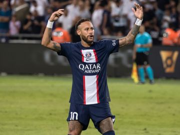 Neymar Jr. durante un partido del PSG.