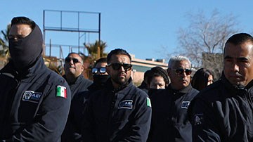 Funeral de policía mexicano