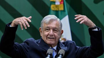 Mexican President Andres Manuel Lopez Obrador gestures during a press conference in Mexico City on January 20, 2023. - The president gave details of the twelve people arrested who were involved in the failed attack on Mexican journalist Ciro Gomez Leyva on December 15, 2022. (Photo by ALFREDO ESTRELLA / AFP) (Photo by ALFREDO ESTRELLA/AFP via Getty Images)