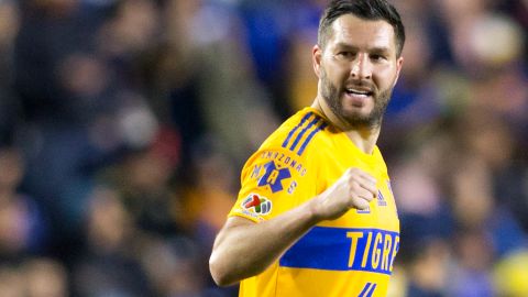 André Pierre Gignac en un partido con Tigres de la UANL.