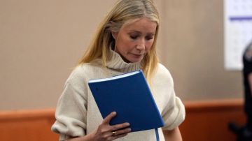 US actress Gwyneth Paltrow exits a courtroom in Park City, Utah, on March 21, 2023, where she is accused in a lawsuit of crashing into a skier during a 2016 family ski vacation, leaving him with brain damage and four broken ribs. - Terry Sanderson claims that the actor-turned-lifestyle influencer was cruising down the slopes so recklessly that they violently collided, leaving him on the ground as she and her entourage continued their descent down Deer Valley Resort, a skiers-only mountain known for its groomed runs, après-ski champagne yurts and posh clientele. (Photo by Rick Bowmer / POOL / AFP) (Photo by RICK BOWMER/POOL/AFP via Getty Images)