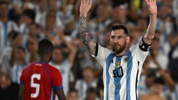 Lionel Messi en el partido de Argentina contra Panamá.