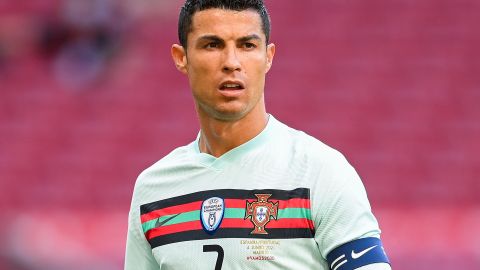 Cristiano Ronaldo durante un partido con Portugal.