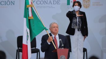 Presidente de México, Andrés Manuel López Obrador en un acto del equipo Olímpico.