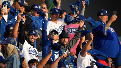 Fans de los Dodgers.