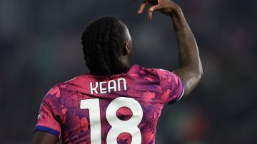 Moise Kean, delantero de la Juventus de la Serie A.