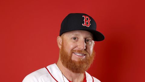 Justin Turner, tercera base de los Medias Rojas de Boston.