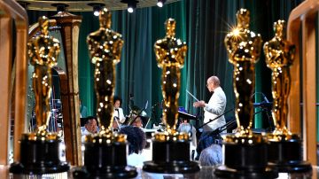 HOLLYWOOD, CALIFORNIA - MARCH 12: In this handout photo provided by A.M.P.A.S., Oscar statuettes are seen backstage during the 95th Annual Academy Awards on March 12, 2023 in Hollywood, California. (Photo by Richard Harbaugh/A.M.P.A.S. via Getty Images)