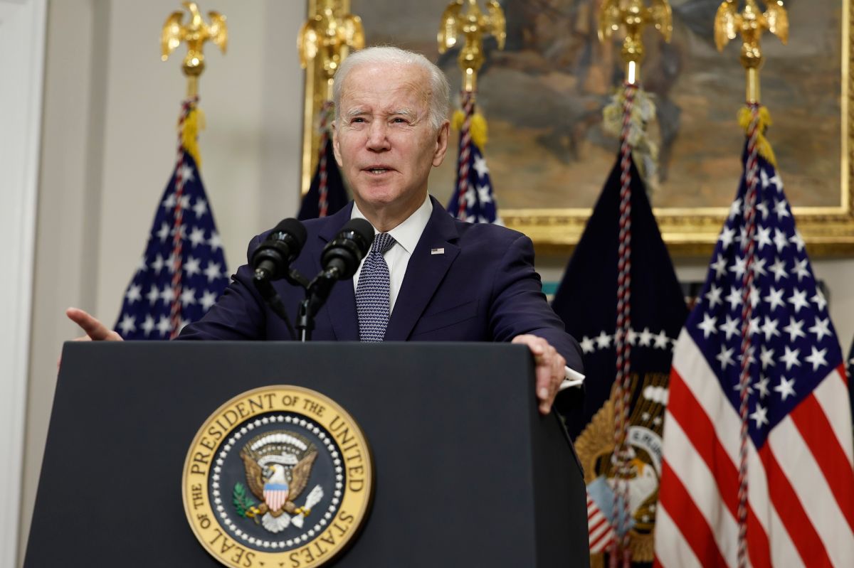 El presidente Joe Biden ofreció un mensaje este lunes en la Casa Blanca.