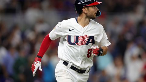 Trea Turner, jugador de Estados Unidos en el Clásico Mundial de Béisbol.