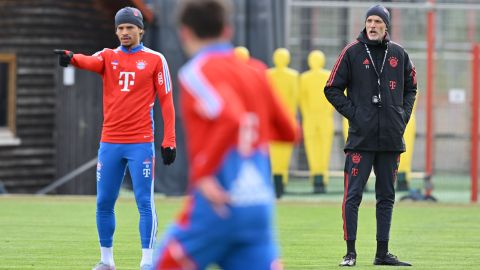 Thomas Tuchel en el entrenamiento del Bayern Múnich de Alemania.