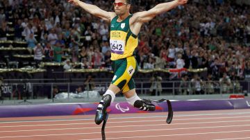 Oscar Pistorius compitiendo en los Juegos Olímpicos de Londres 2012.