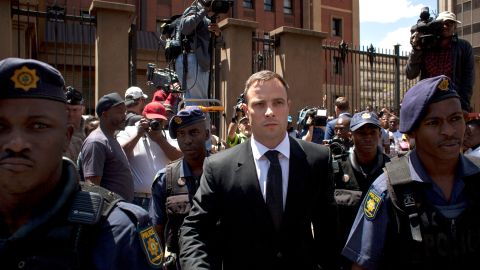 Oscar Pistorius en tribunales.