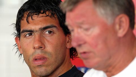 Tévez ganó 6 títulos con el Manchester United.