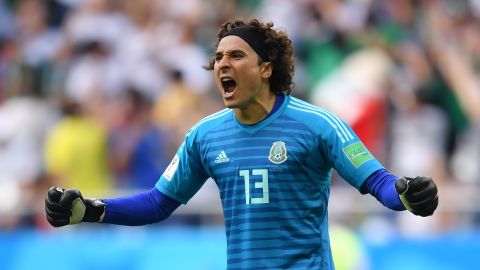 Guillermo Ochoa con la Selección de México durante el Mundial de Rusia en 2018.