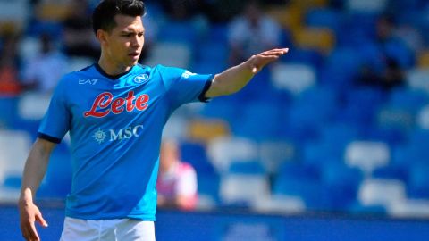 Hirving Lozano la campaña 22/23 con el Napoli.