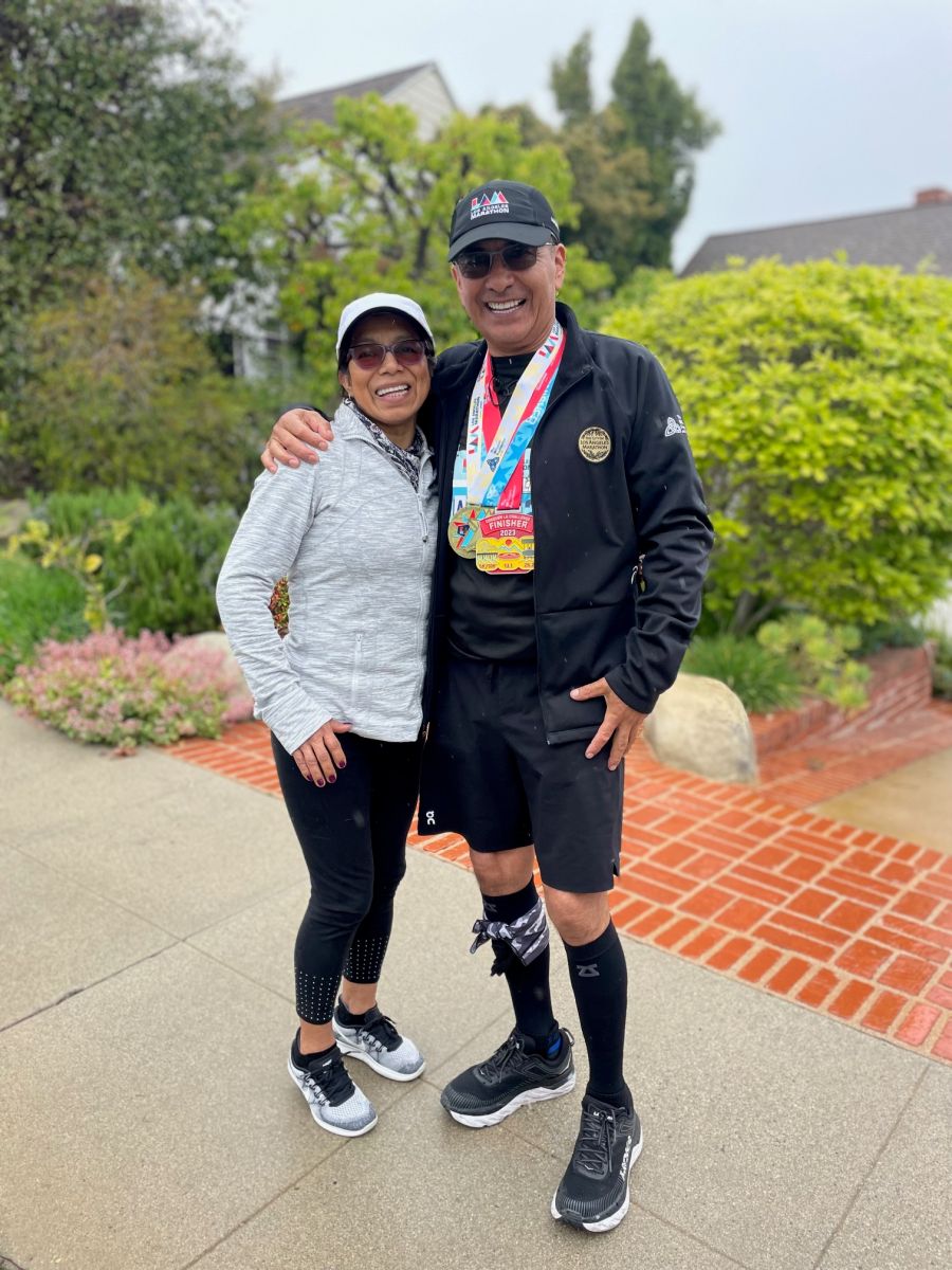 Miriam and Jorge Ruiz, parents of a Los Angeles runner.  /Photo: courtesy of Nadia Ruiz