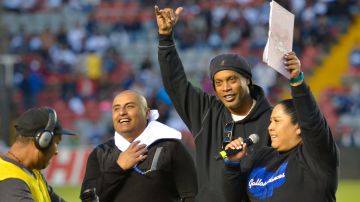 Ronaldinho volvió a pisar el Estadio La Corregidora.