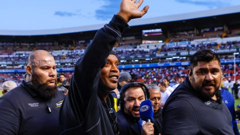 Ronaldinho en el Estadio La Corregidora.