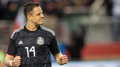 Javier 'Chicharito' Hernández con la Selección de México en 2019.