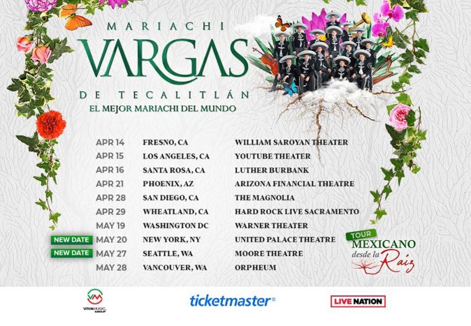 La gira de Mariachi Vargas de Tecalitlán en Estados Unidos