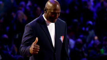 Michael Jordan llegando al Juego de las Estrellas del 2022.