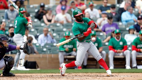 Randy Arozarena en juego de preparación de México contra los Rockies.