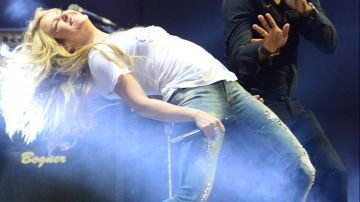 Shakira, cantante colombiana, durante una presentación en el Wango Tango 2014.
