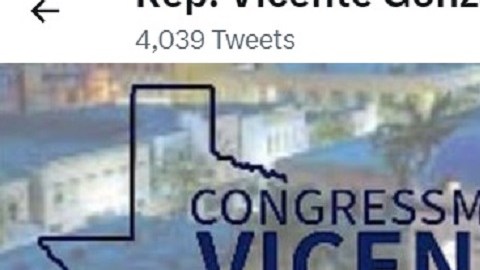 El representante demócrata Vicente González, del Distrito 34 de Texas. / IMAGEN: Captura Twitter