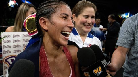 Yokasta Valle, campeona mundial de boxeo.