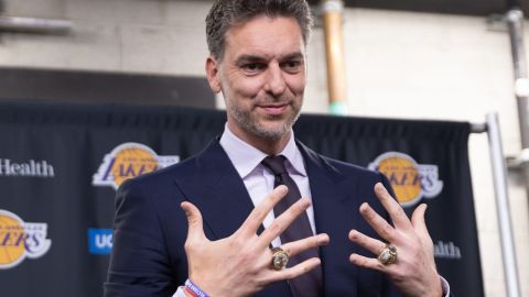 Pau Gasol, leyenda del baloncesto que ganó dos campeonatos de la NBA con los Lakers.