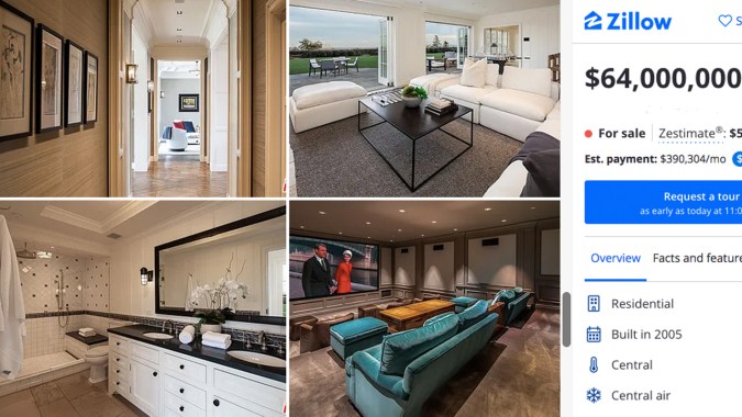 Así se ven algunas de las habitaciones del posible nuevo hogar de JLo y Ben Affleck (Zillow)