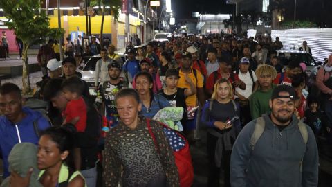 La mayoría de los migrantes de esta caravana son de Venezuela y de Centroamérica.