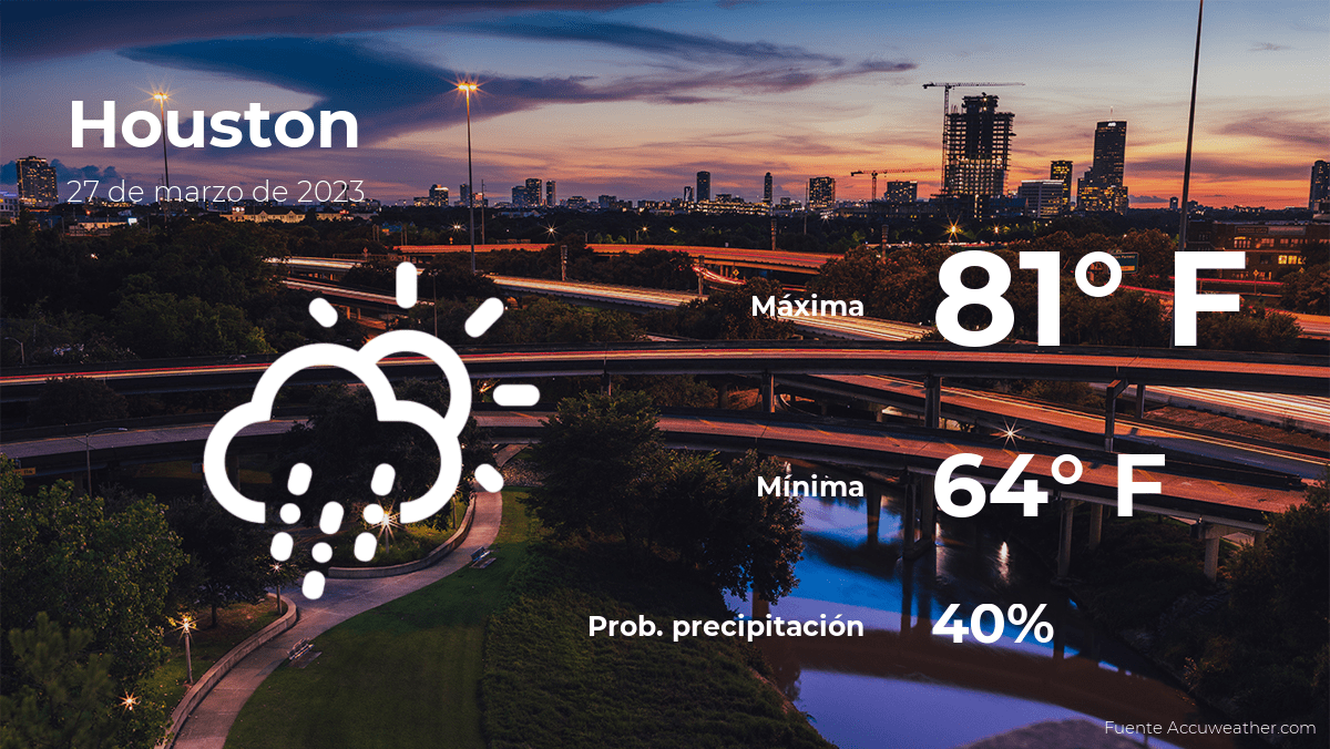 Pronóstico del clima en Houston para este lunes 27 de marzo La Opinión