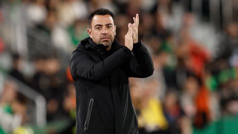 Xavi Hernández durante el partido ante el Elche.