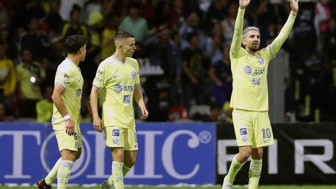 Diego Valdés (d) anotó en la victoria del América frente a Monterrey por el Clausura 2023 de la Liga MX.