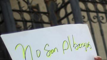 Protesta de activistas tras la muerte de 39 migrantes en Ciudad Juárez