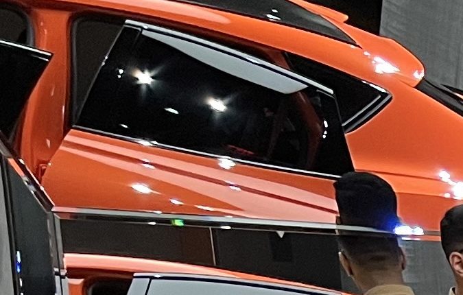 Claudia Márquez en la presentación del Genesis GV80 Coupe Concept en Nueva York.