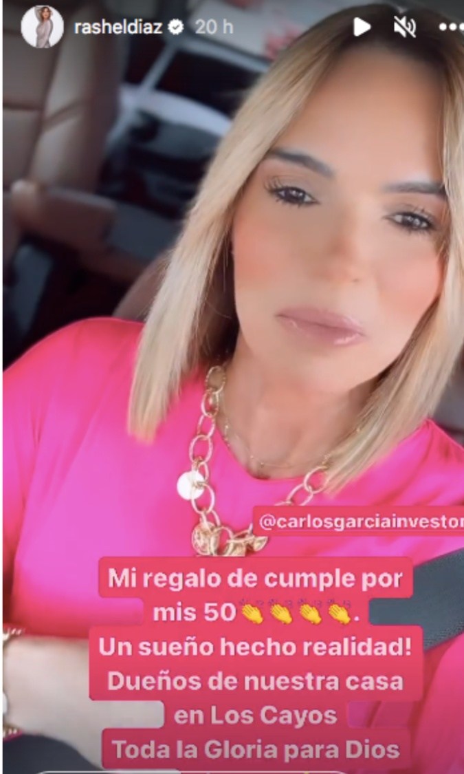 Rashel Díaz, muy feliz de su nueva casa en Los Cayos.